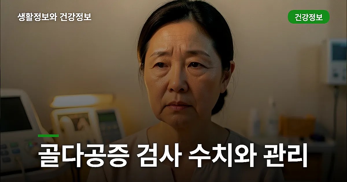 골다공증 검사 수치와 관리