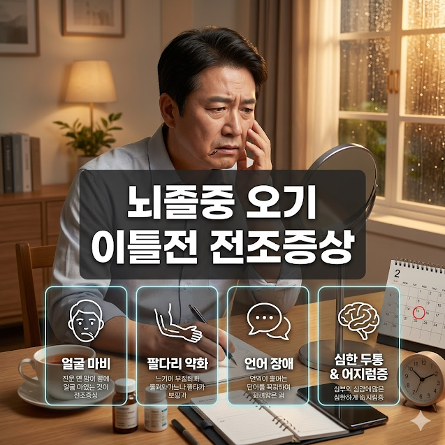 뇌졸중 오기 이틀전 전조증상