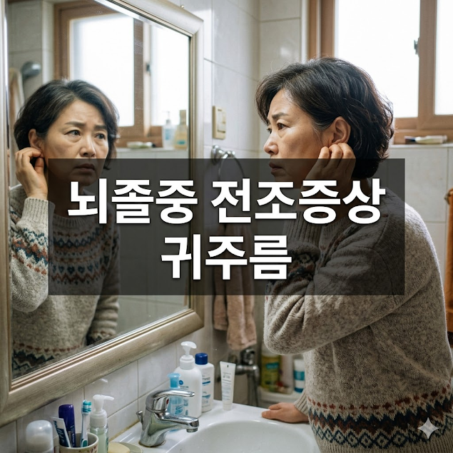 뇌졸중 전조증상 귀주름