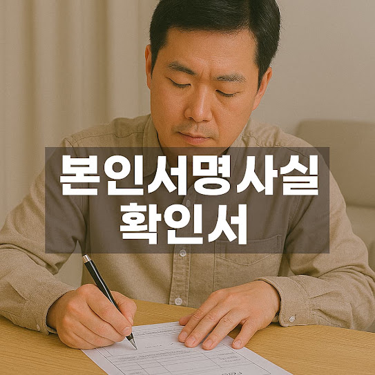 본인서명사실확인서와 인감증명서 차이