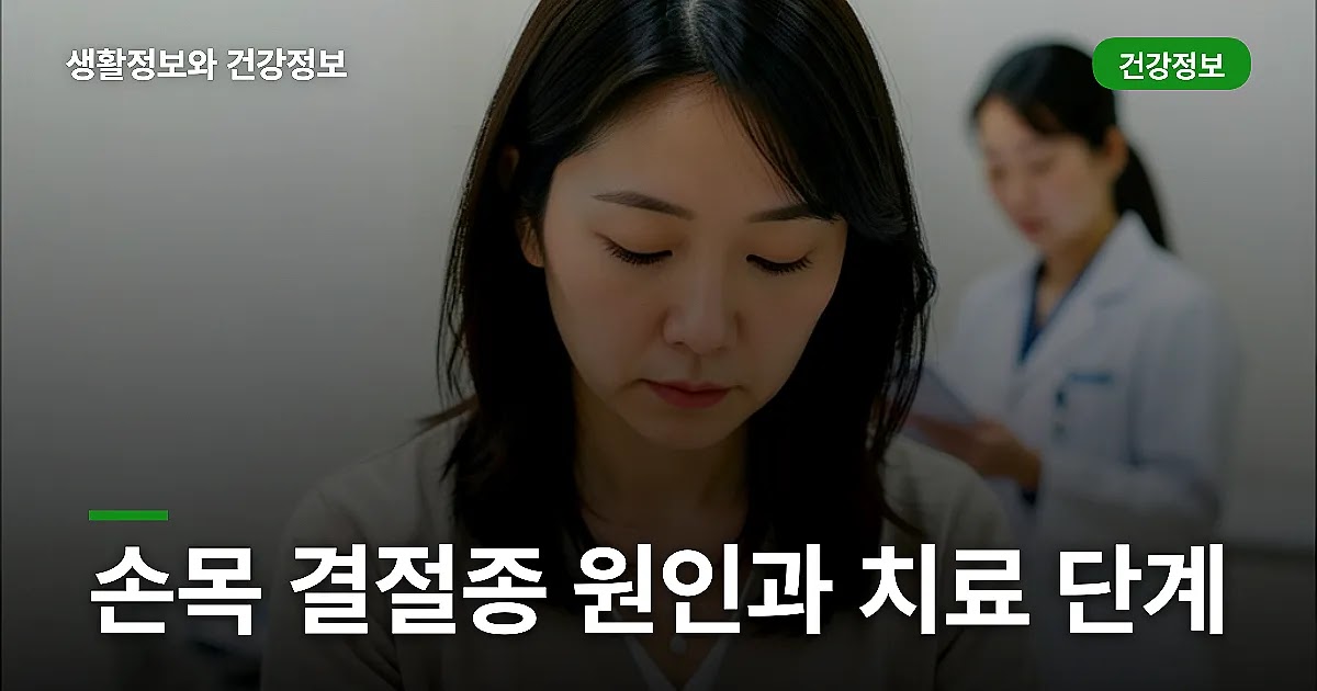 손목 결절종 원인과 치료 단계