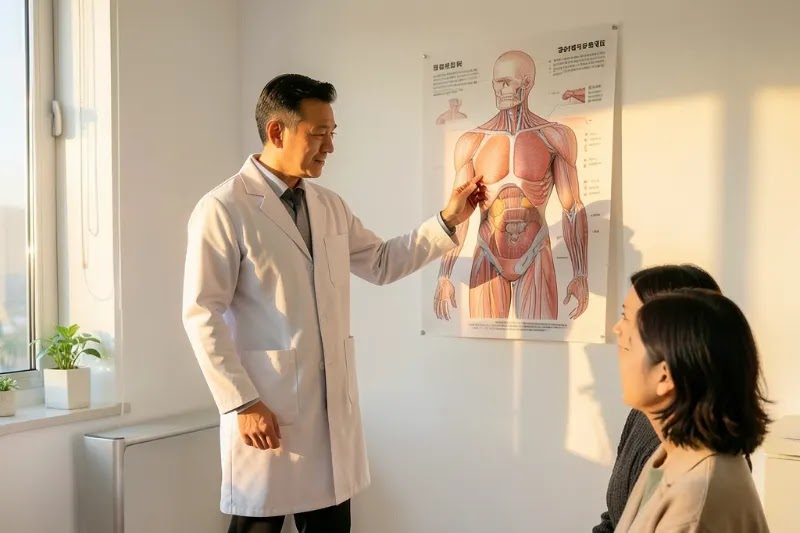 옆구리 통증 위치 설명