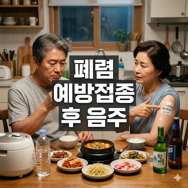 폐렴 예방접종후 음주
