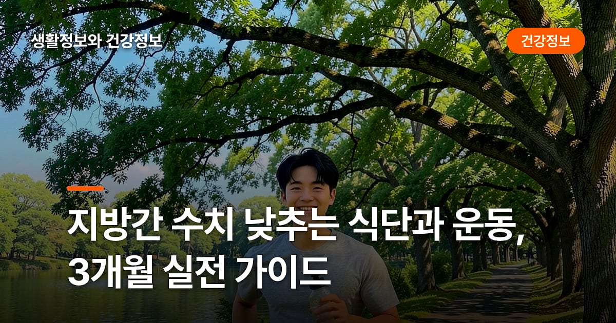 지방간 수치 낮추는 식단과 운동, 3개월 실전 가이드