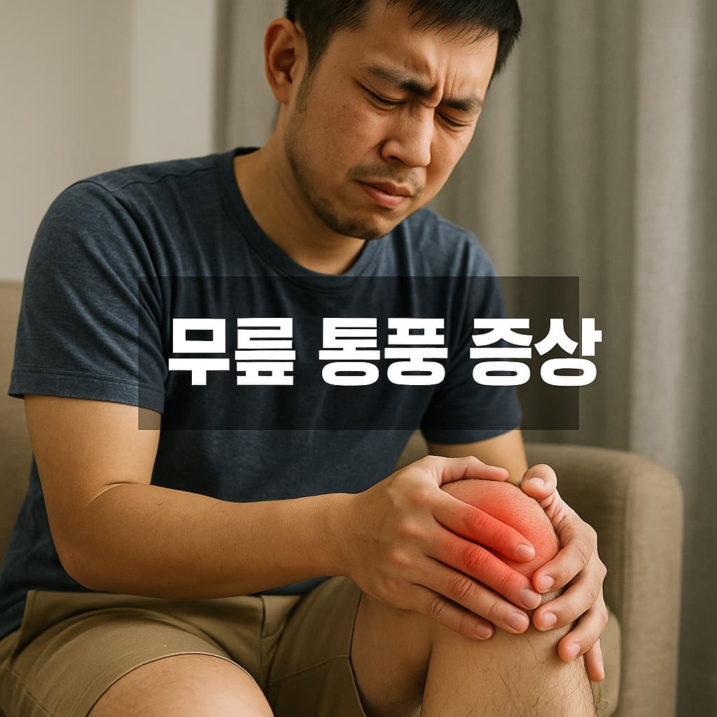 무릎 통풍 증상