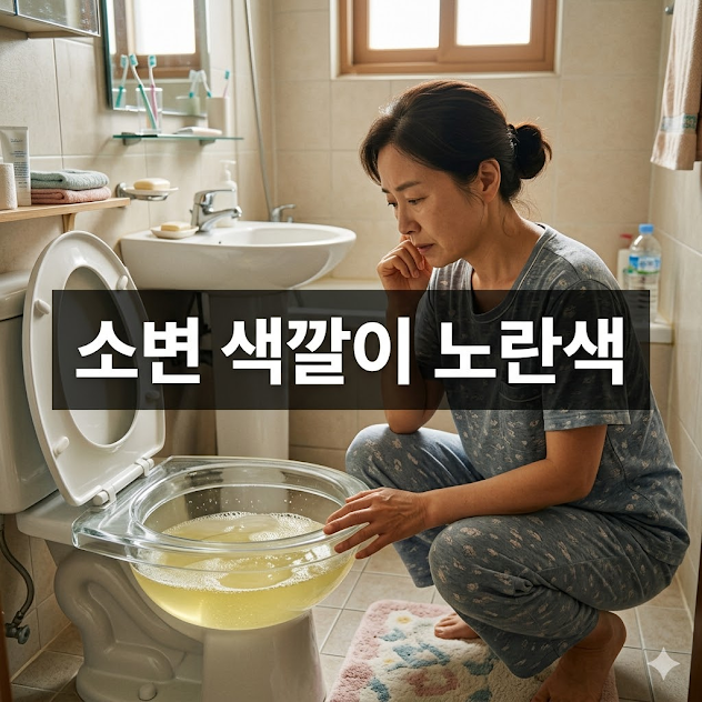 소변 색깔이 노란색