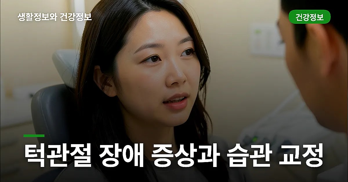 턱관절 장애 증상과 습관 교정, 소리 날 때