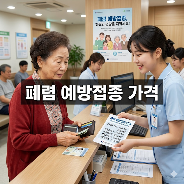 폐렴 예방접종 가격