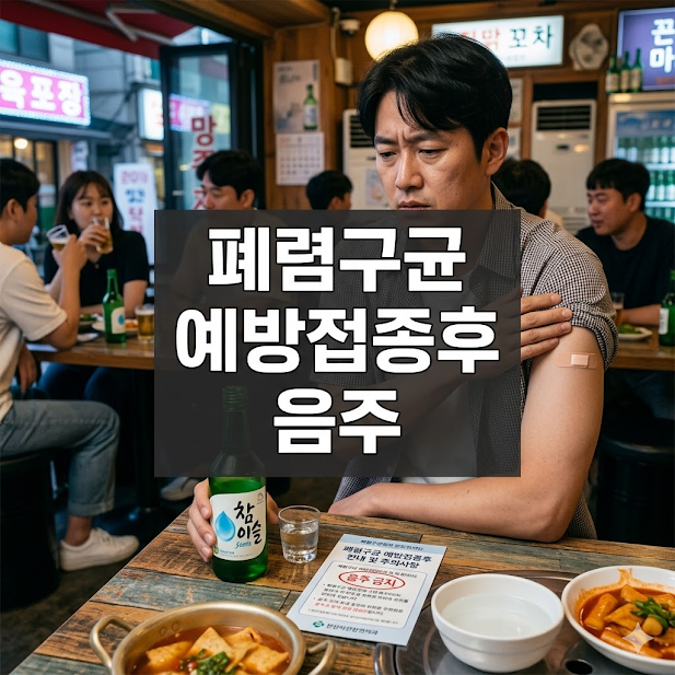 폐렴구균 예방접종후 음주