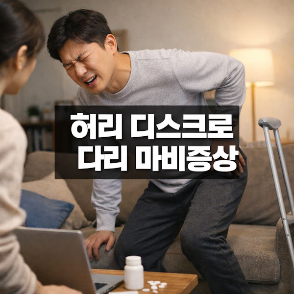 허리 디스크로 다리 마비증상